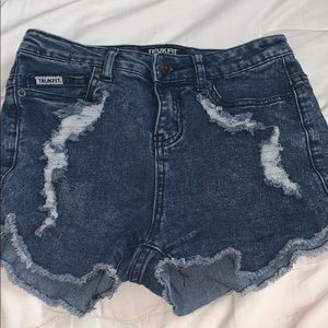 Ripped Denim Shorts